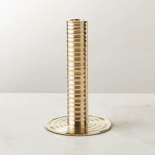 Hepburn Brass Taper Candle Holders Set of 2