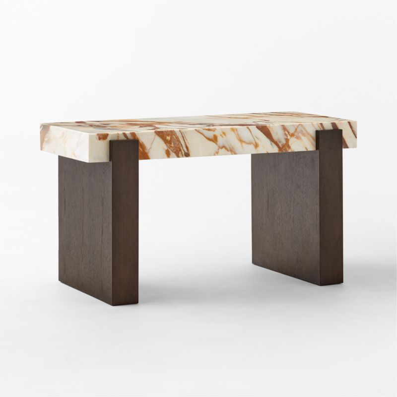 Spesso 2-Drawer Marble Desk - image 8 of 11