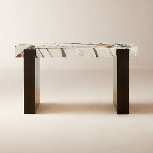 Modern Black Marble Desks CB2 Canada