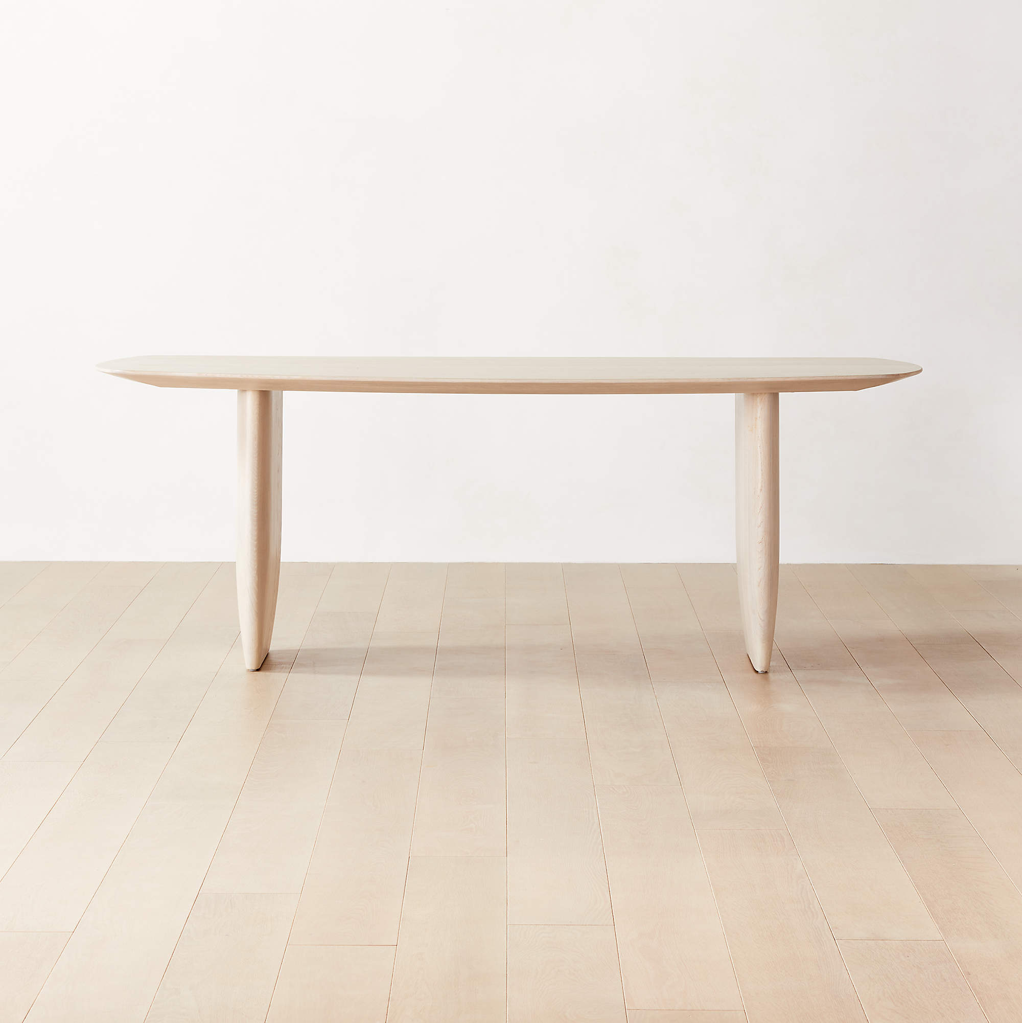 Spigolo Bleached Oak Dining Table + Reviews CB2 Canada