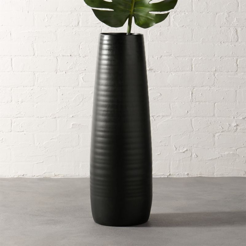 Matte Black Vases CB2