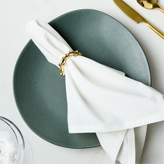 Spina Brass Napkin Rings Set of 8