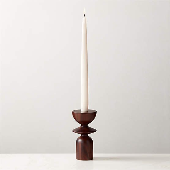 Cinq Black Multi Modern Taper Candle Holder CB2
