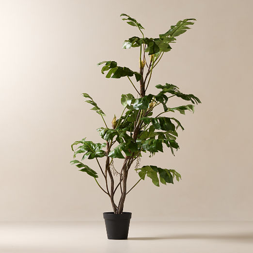 Faux Potted Split Philodendron Tree 7'