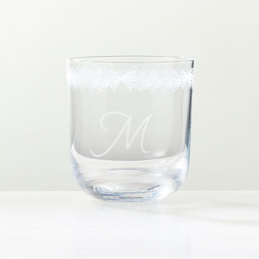 Spruce Etched Coupe Double Old-Fashioned Glasses Set of 6