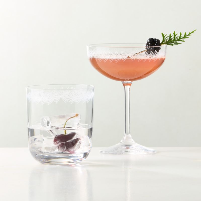 Spruce Etched Cocktail Glasses Set of 8 - image 3 of 4