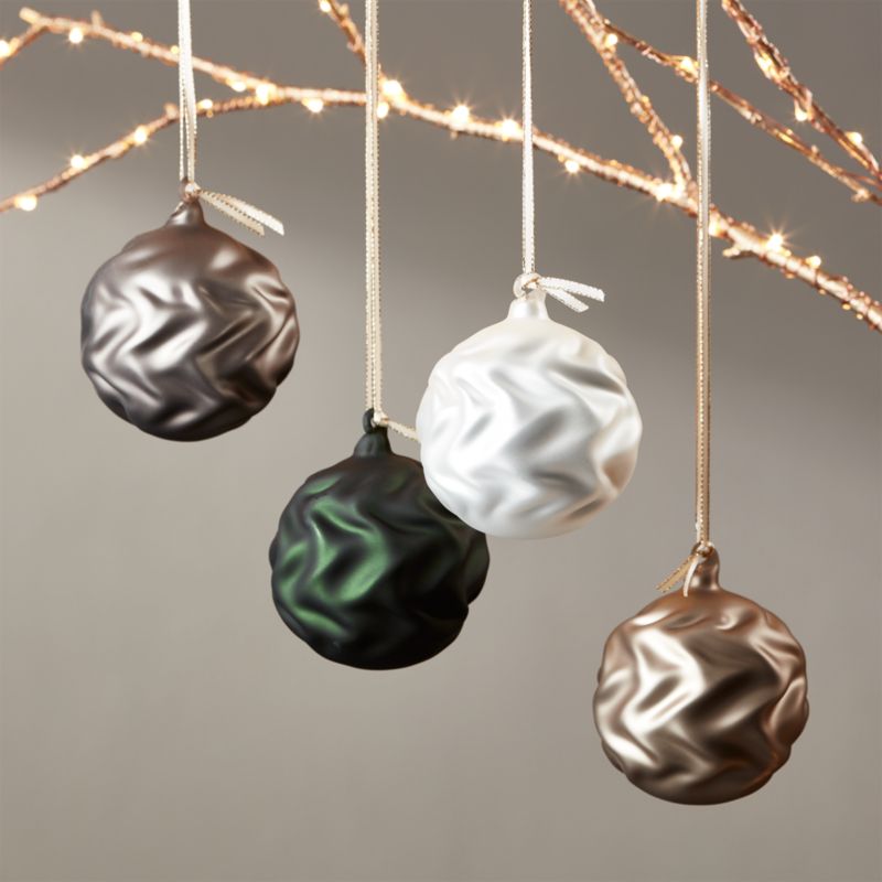 Modern Christmas Ornaments in Metallic Design