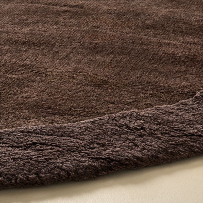 St. Mary Hand-Knotted Dark Taupe New Zealand Wool Round Area Rug 10' by Casa Dean by Swizz Beatz - image 2 of 6