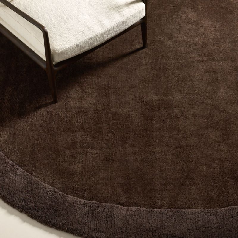 St. Mary Hand-Knotted Dark Taupe New Zealand Wool Round Area Rug 10' by Casa Dean by Swizz Beatz - image 3 of 6