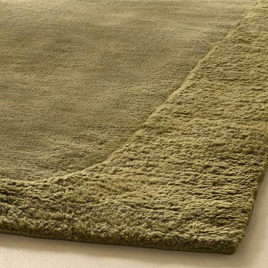 St. Mary Hand-Knotted Olive Green New Zealand Wool Area Rug by Casa Dean by Swizz Beatz