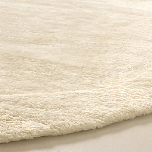 St. Mary Hand-Knotted Warm White New Zealand Wool Round Area Rug 10' by Casa Dean by Swizz Beatz