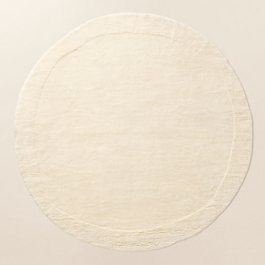 St. Mary Hand-Knotted Warm White New Zealand Wool Round Area Rug 10' by Casa Dean by Swizz Beatz