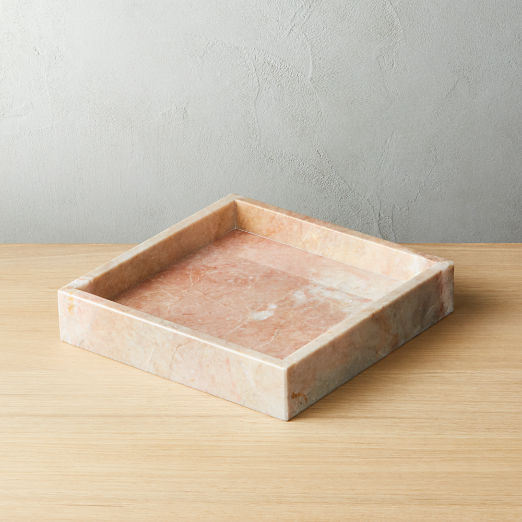 Decorative Coffee Table Trays Cb2 Stack Small Pink Marble Tray