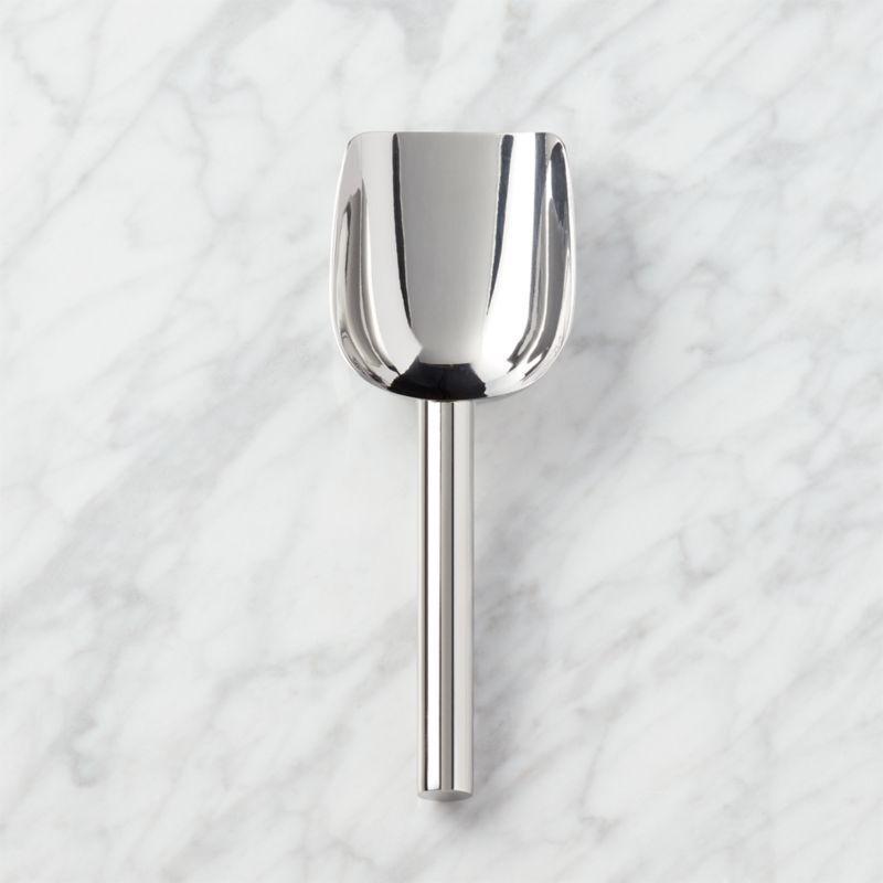 Crate and Barrel Stainless Steel Slotted Ice Scoop | Crate & Barrel