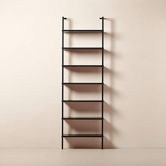 Tesso Modern Black Metal Wall Mount Bookshelf + Reviews CB2 Canada