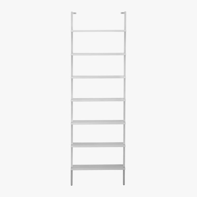 Stairway 96" White Metal Wall Mount Bookcase - image 6 of 10