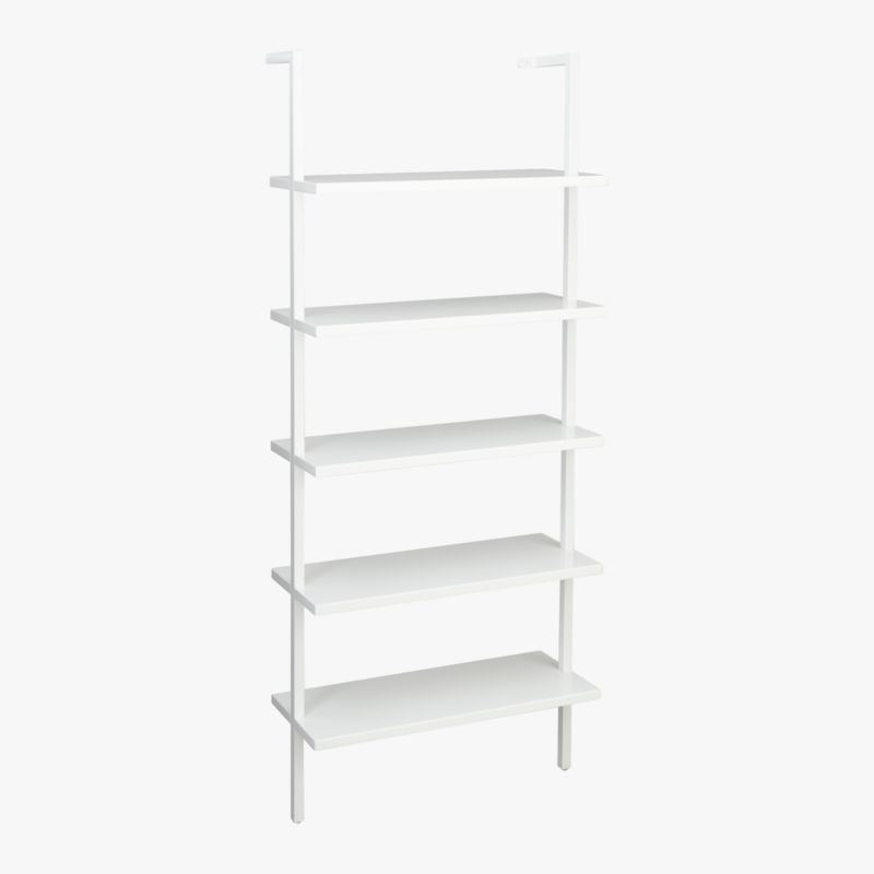 Stairway 72.5" White Metal Wall Mount Bookcase - image 4 of 6