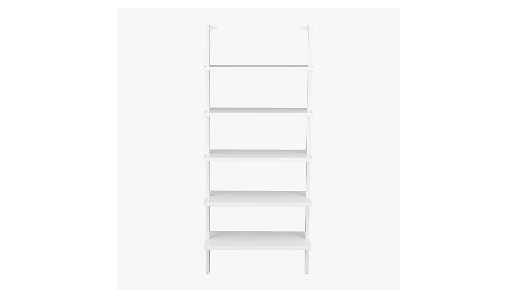 Stairway White Wall Mounted Bookshelf Reviews Cb2