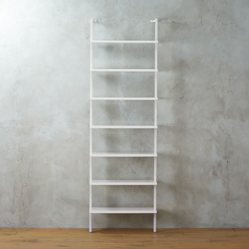 Stairway White Ladder Bookcase, Crate And Barrel Ladder Bookcase