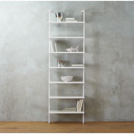 Stairway White Ladder Bookcase Reviews Cb2