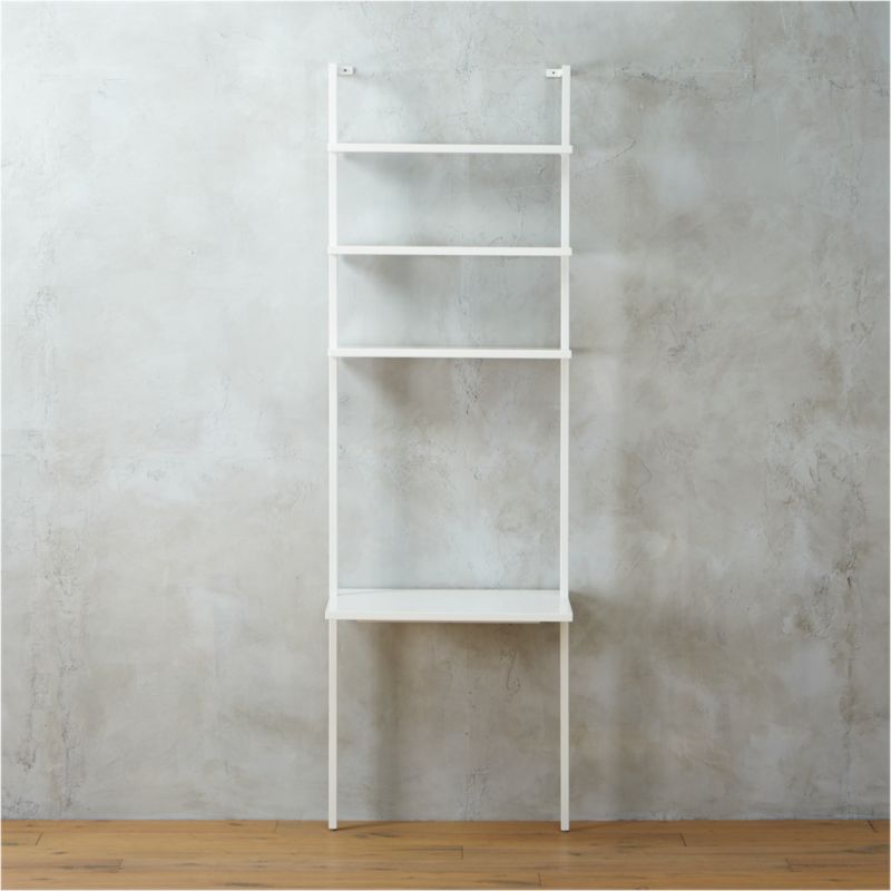 Stairway White Ladder Desk Reviews Cb2, Cb2 Stairway Black 96 Wall Mounted Bookcase