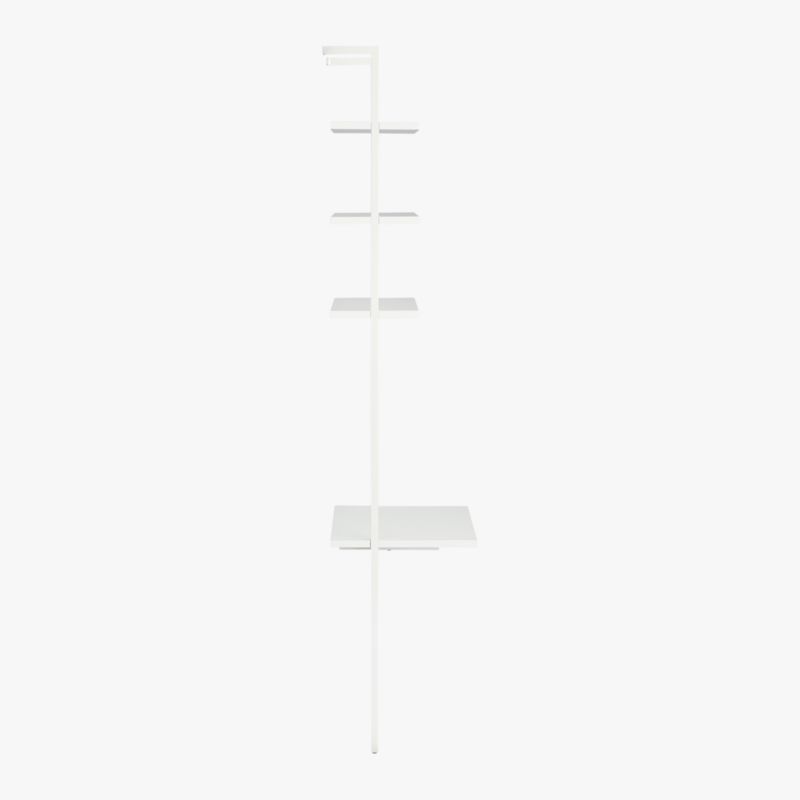 Stairway White Wall Mount Desk with Shelves 96'' - image 5 of 8