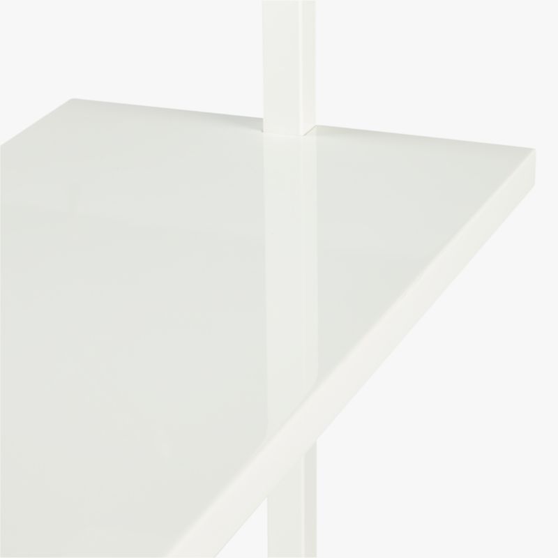 Stairway 96" White Metal Wall Mount Bookcase - image 9 of 10