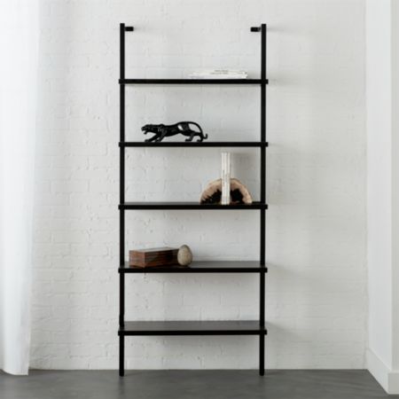 Stairway Black 72 5 Wall Mounted Bookcase Reviews Cb2