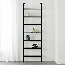 Modern Bookshelves And Bookcases Wall Ladder Cabinet Cb2 Stairway Black 96 Wall Mounted Bookcase