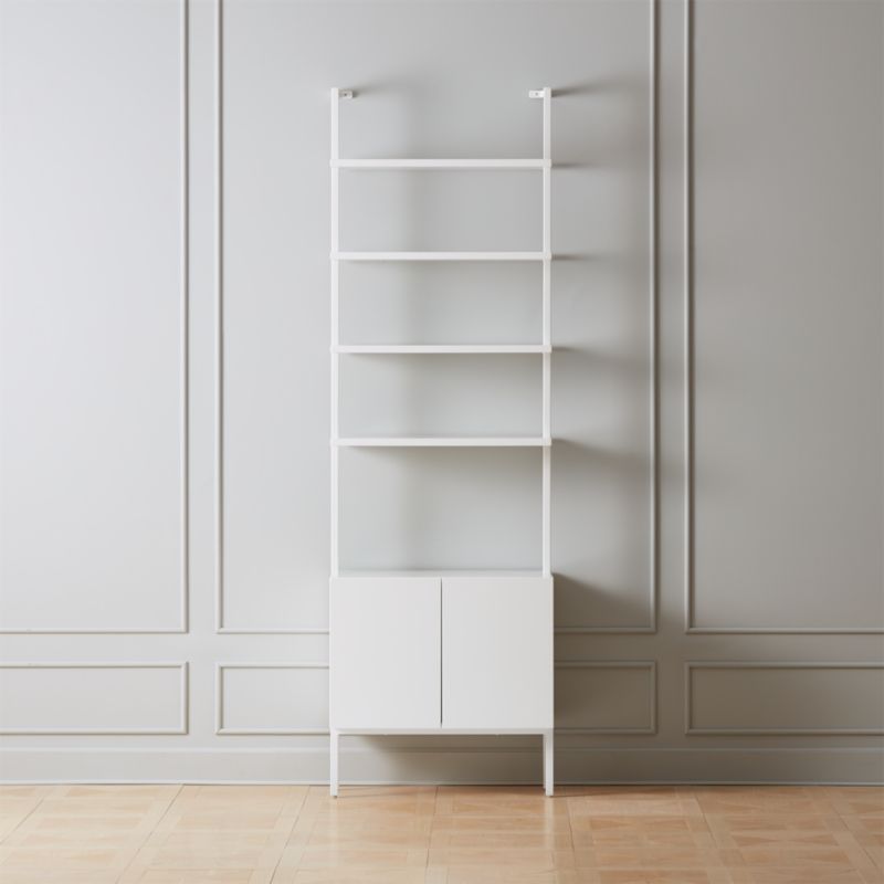Stairway White Cabinet 96 Height, Cb2 Stairway Black 96 Wall Mounted Bookcase