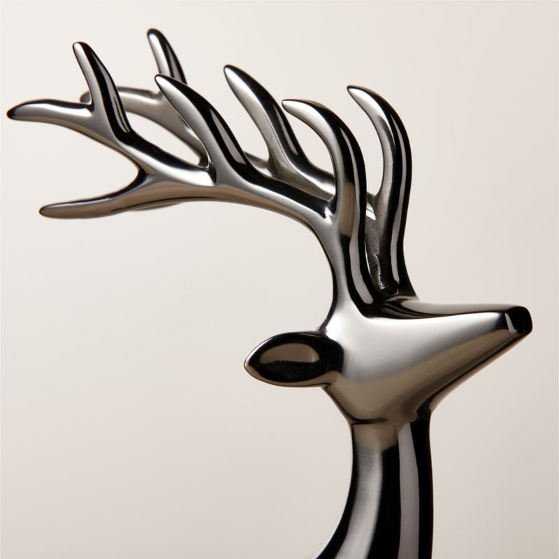 Blackened Brass Holiday Reindeer Decoration 8" - image 3 of 6