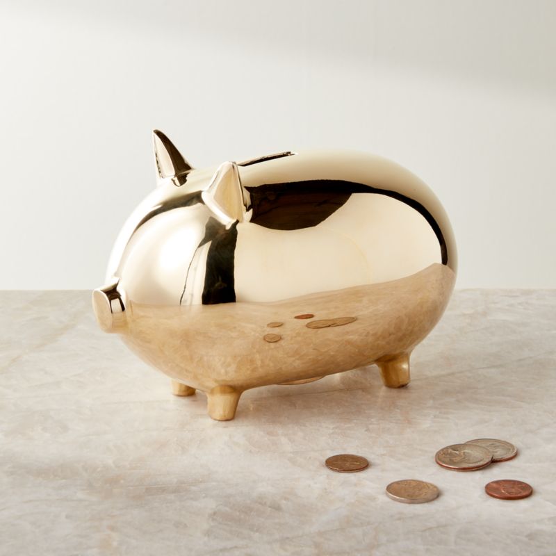 Stanley Brass Piggy Bank - image 2 of 3