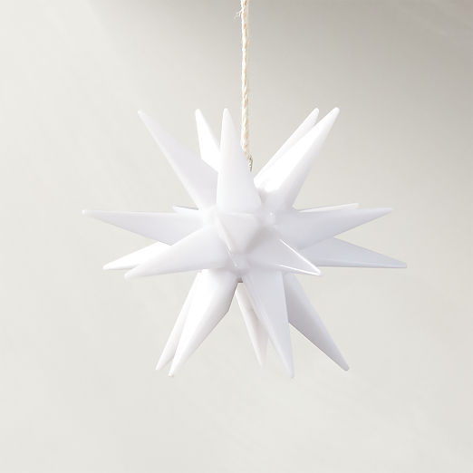 Opaque White Star Christmas Tree Ornament