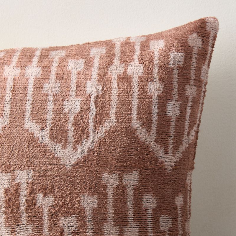 Starla Brown Turkish Silk Throw Pillow with Down-Alternative Insert 20"x20" - image 1 of 5