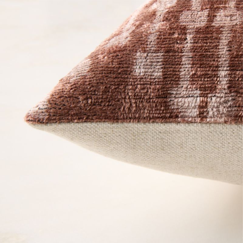 Starla Brown Turkish Silk Throw Pillow with Down-Alternative Insert 20"x20" - image 3 of 5