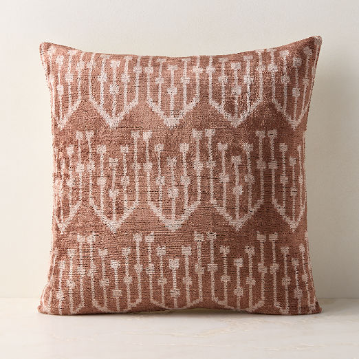 Starla Brown Turkish Silk Throw Pillow Cover 20"x20"
