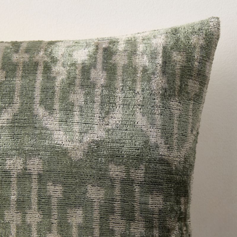 Starla Green Turkish Silk Throw Pillow with Down-Alternative Insert 20"x20" - image 1 of 5