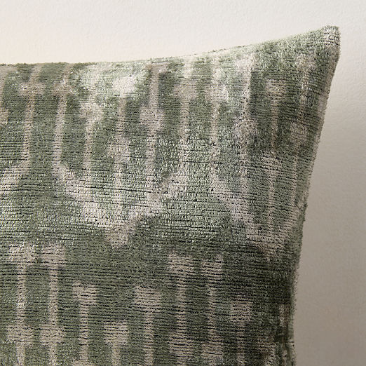 Starla Green Turkish Silk Throw Pillow 20"x20"