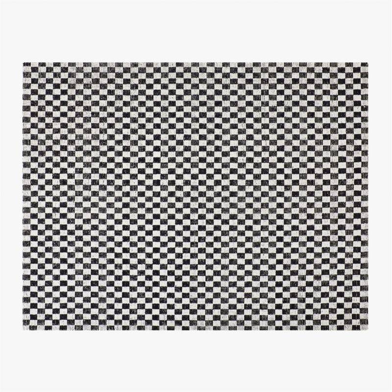 Stassi Black Check New Zealand Wool and Jute Area Rug 8'x10' + Reviews ...