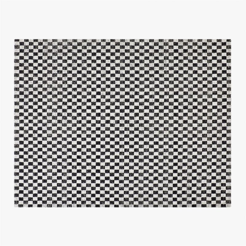 Stassi Black Check New Zealand Wool and Jute Area Rug 9'x12' - image 0 of 5