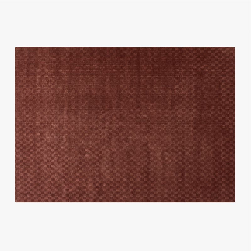 Stassi Sienna Brown Check New Zealand Wool and Jute Area Rug 10'x14' - image 0 of 3