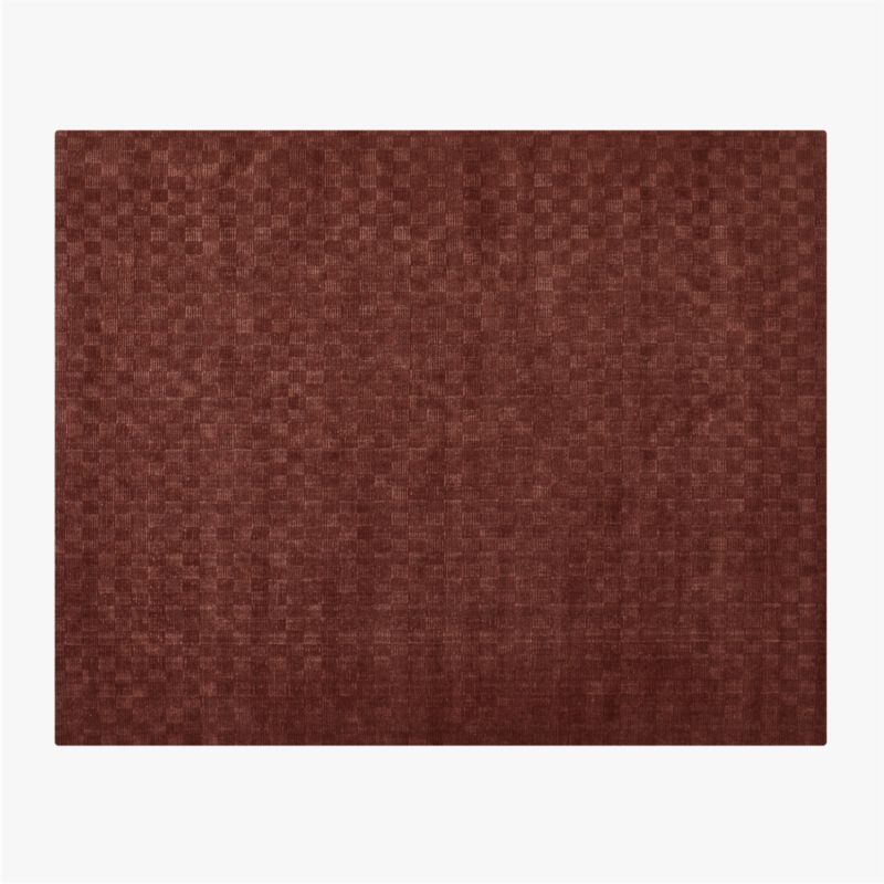 Stassi Sienna Brown Check New Zealand Wool and Jute Area Rug 8'x10' - image 0 of 4