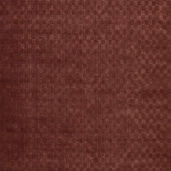 Stassi Sienna Brown Check New Zealand Wool and Jute Rug Swatch 12"x12"