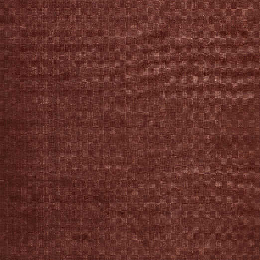 Stassi Sienna Brown Check New Zealand Wool and Jute Rug Swatch 12"x12"