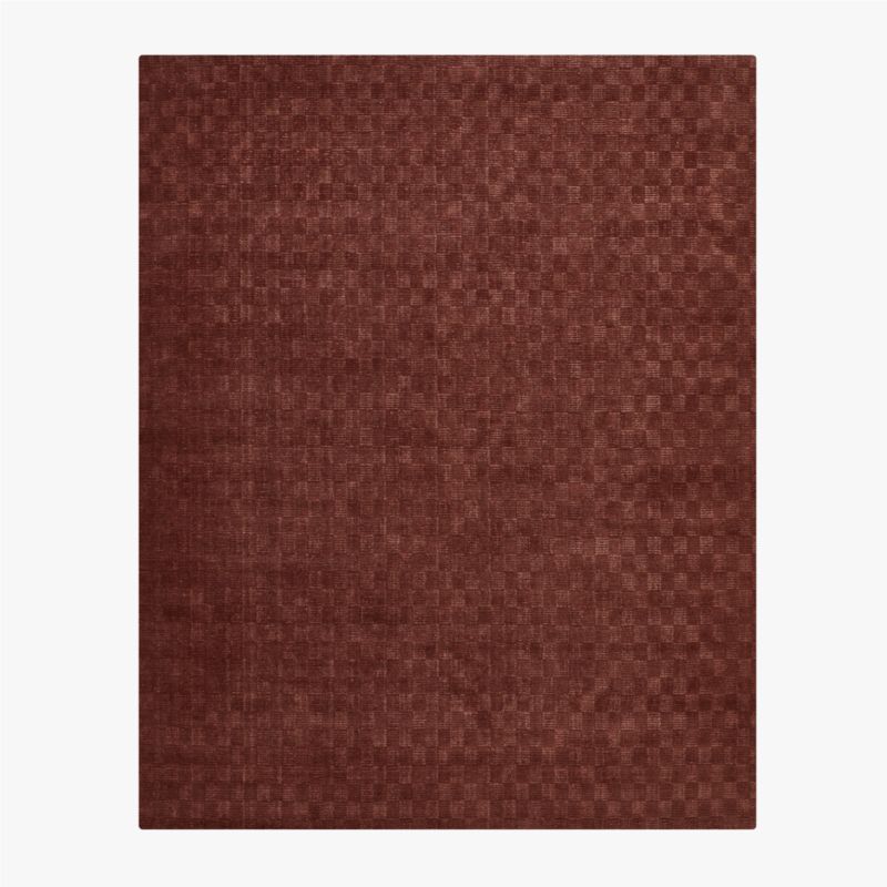 Stassi Sienna Brown Check New Zealand Wool and Jute Area Rug 9'x12' - image 0 of 4