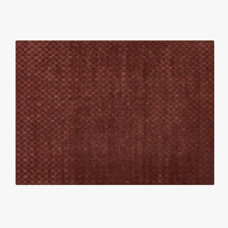 Stassi Sienna Brown Check New Zealand Wool and Jute Area Rug 9'x12' - image 0 of 4