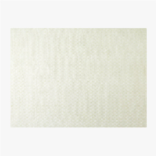 Stassi Warm White Check New Zealand Wool and Jute Area Rug 10'x14'