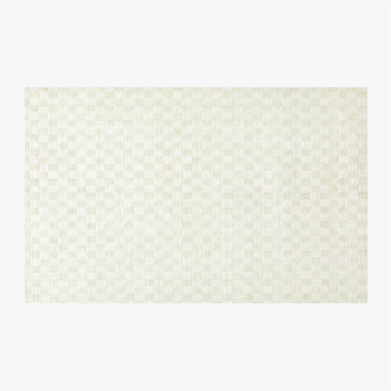 Stassi Warm White Check New Zealand Wool and Jute Area Rug 5'x8' - image 0 of 3