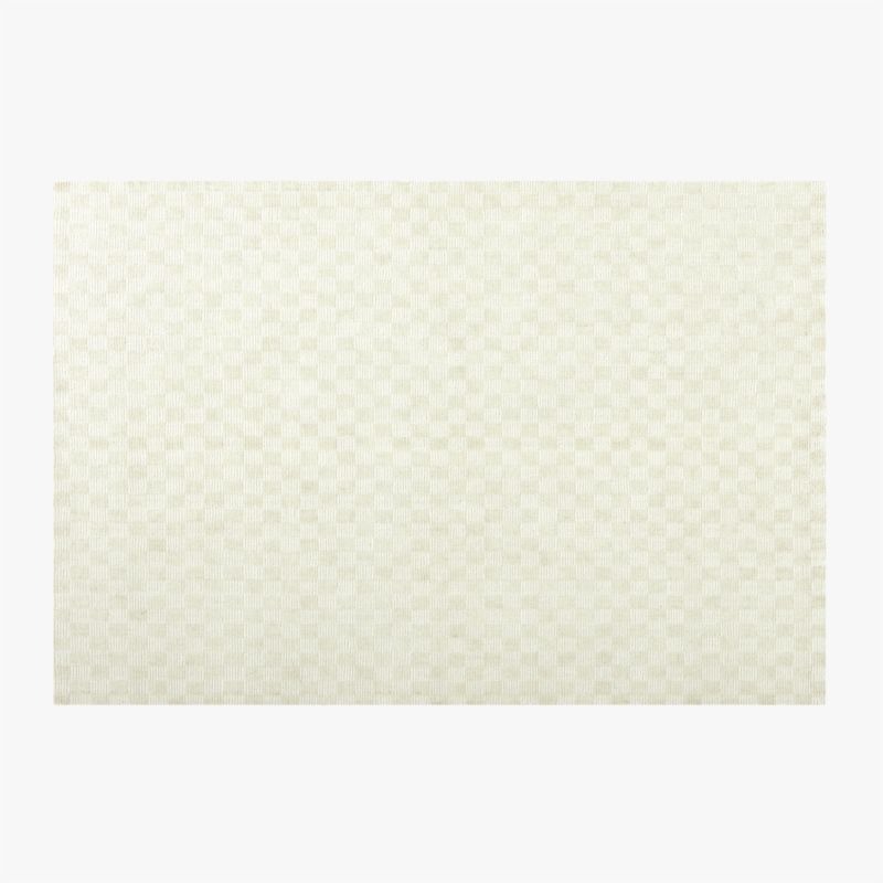 Stassi Warm White Check New Zealand Wool and Jute Area Rug 6'x9 ...