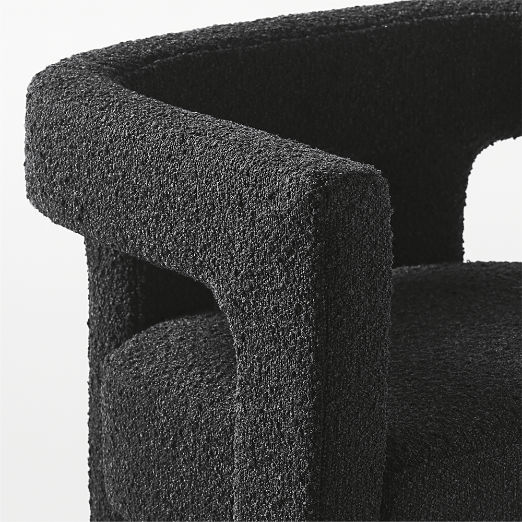 Stature Black Boucle Dining Armchair